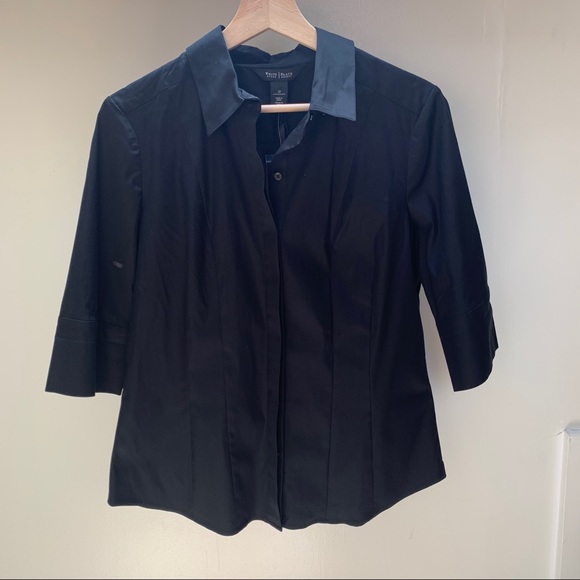 White House Black Market Tops - White House Black Market • Black Button Down